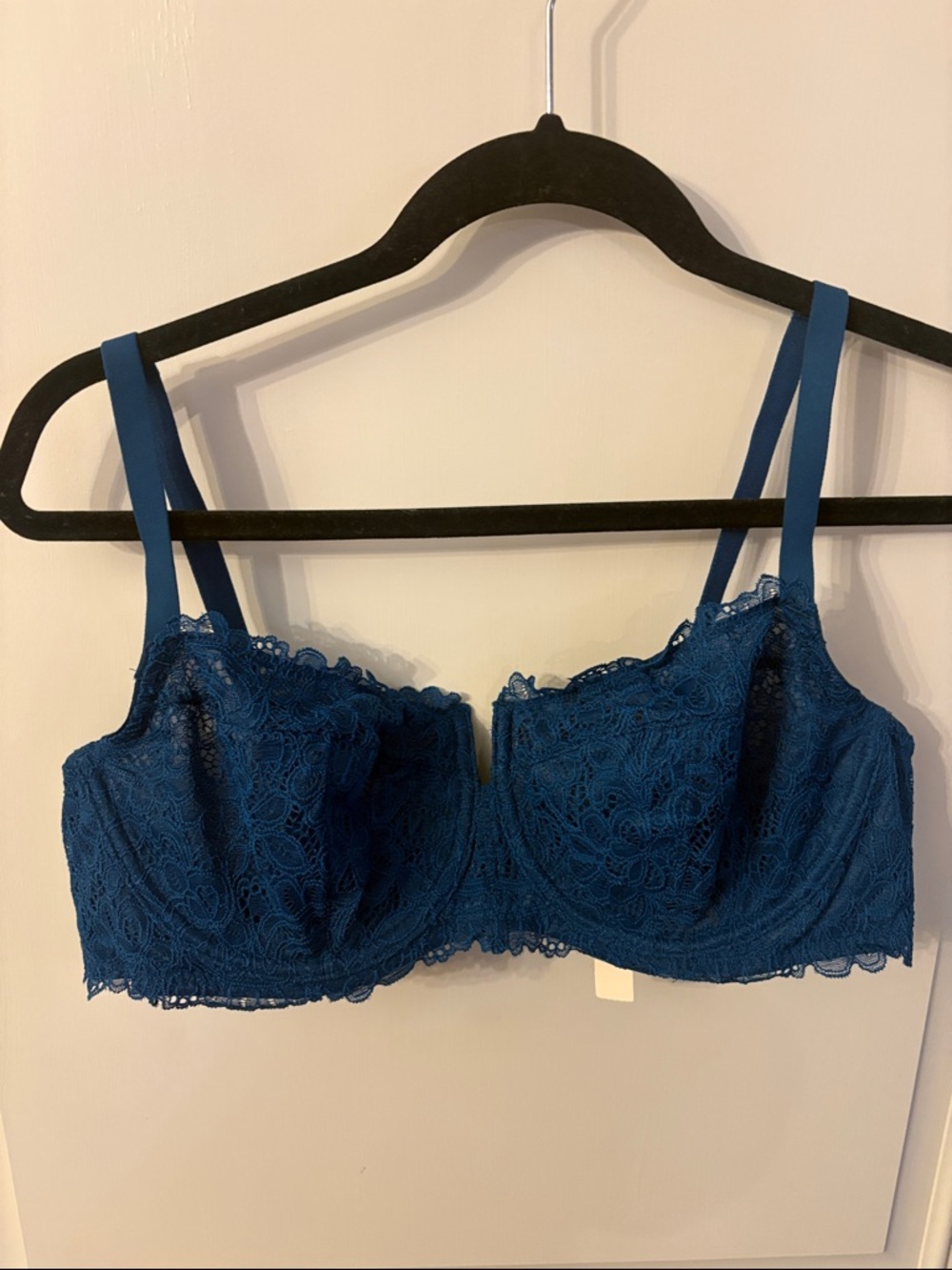 Soma Teal Lace Underwire Unlined Balconette Bra
